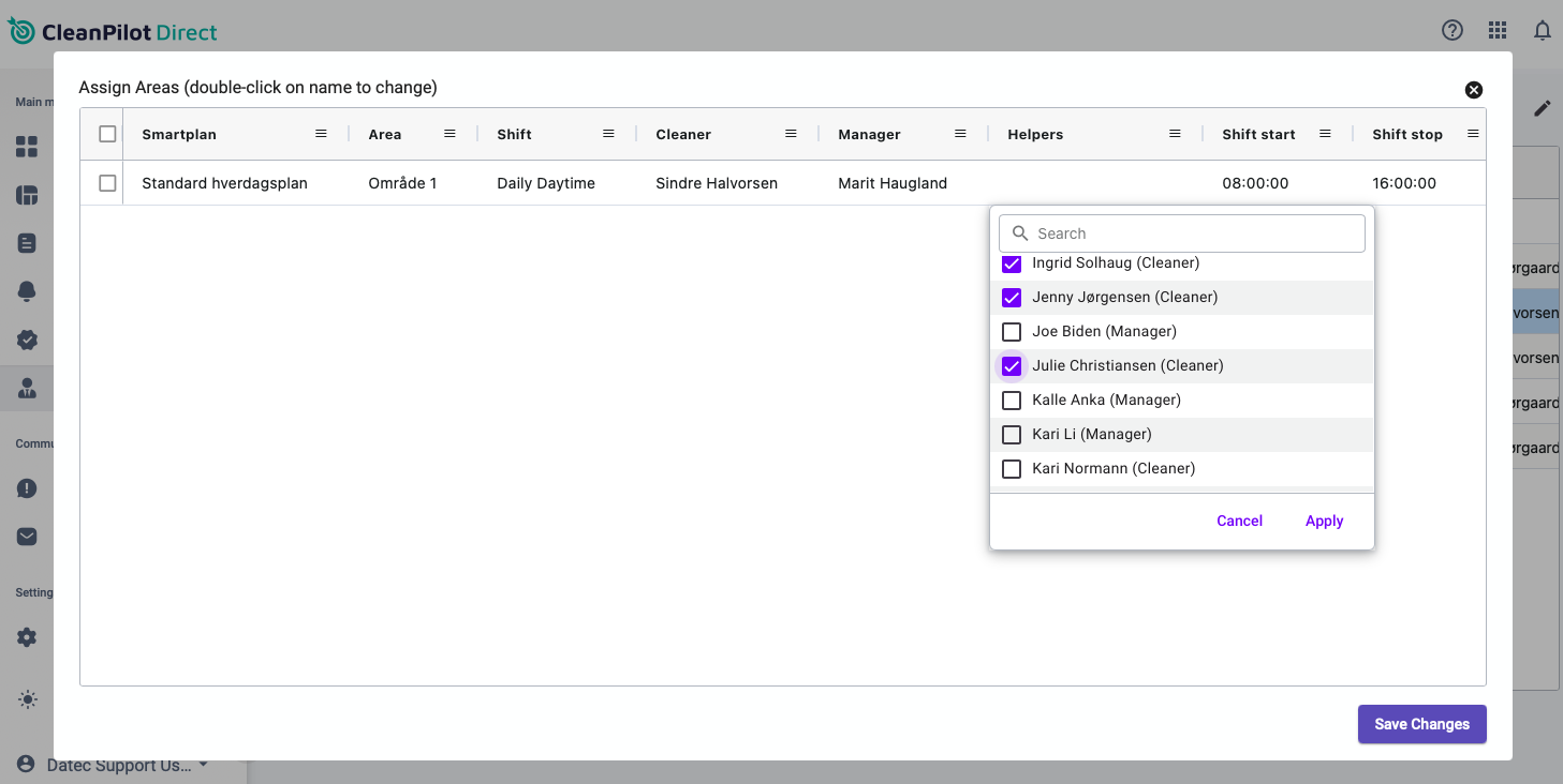 Assign helpers