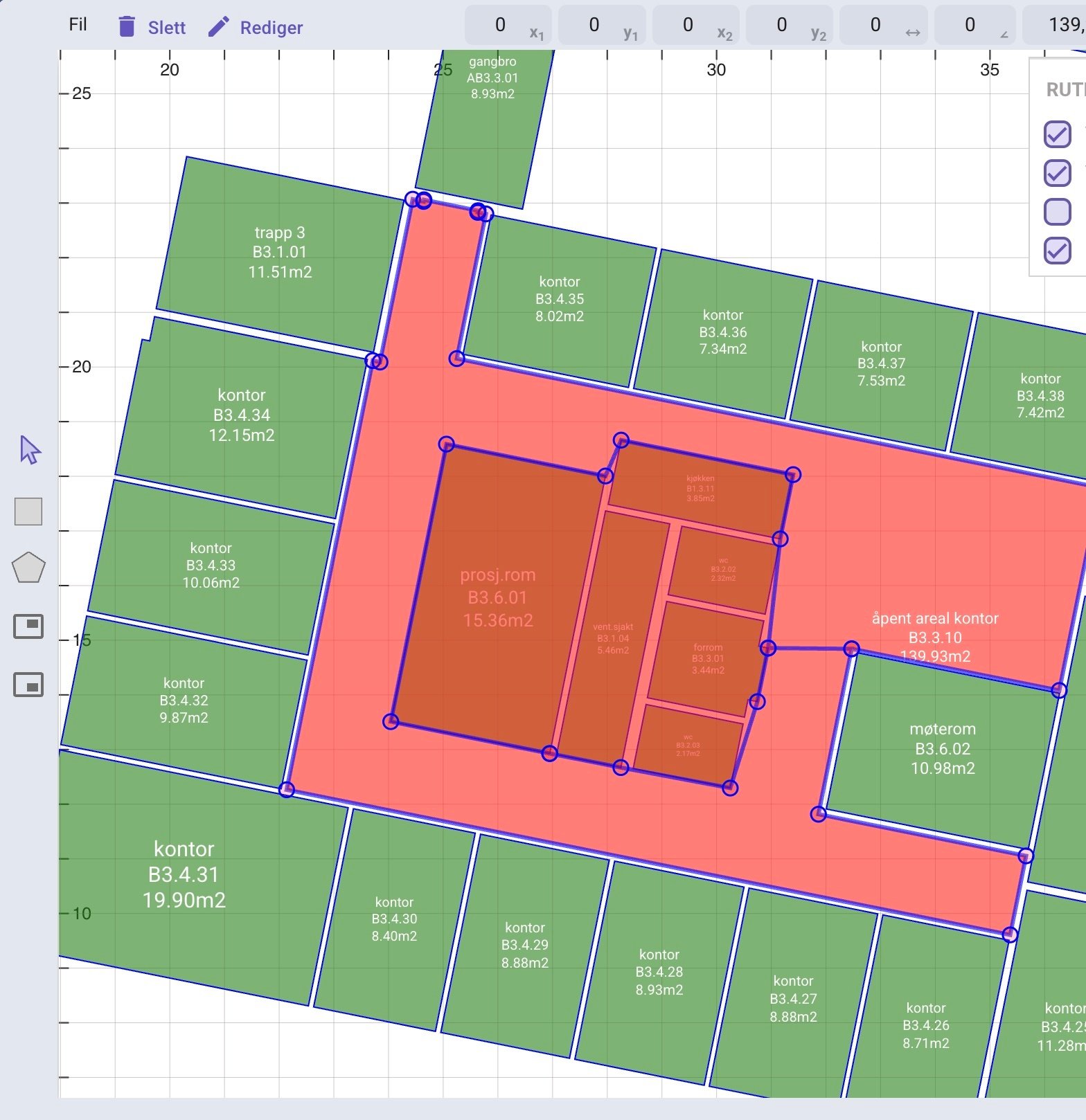 Hull i polygon cp plan